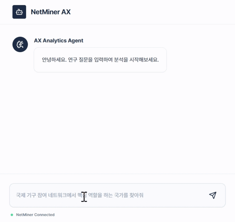 NetMiner AX 화면 예시