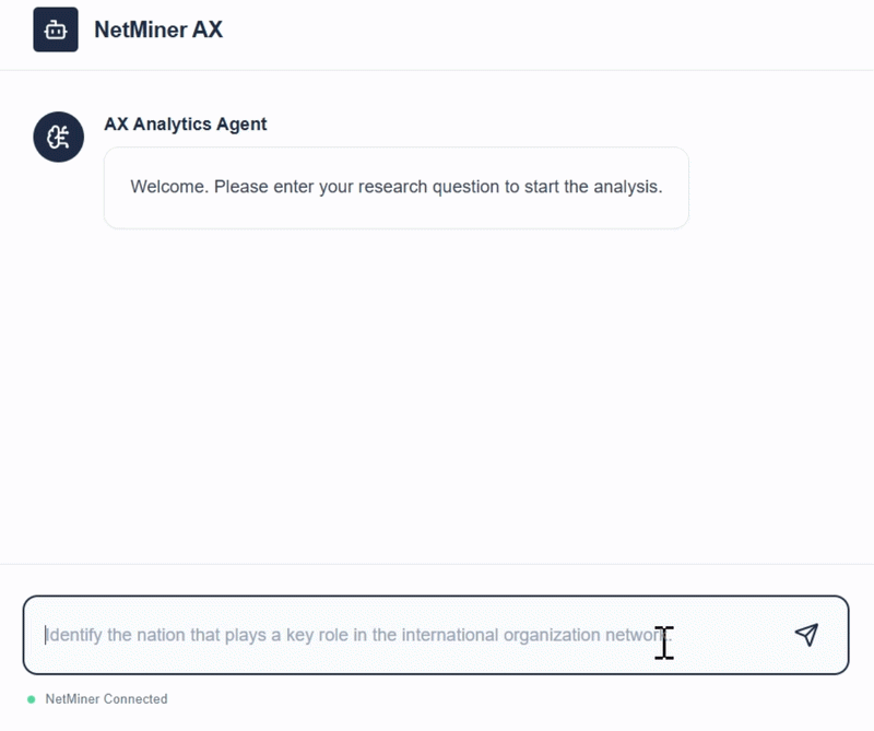 NetMiner AX screen example
